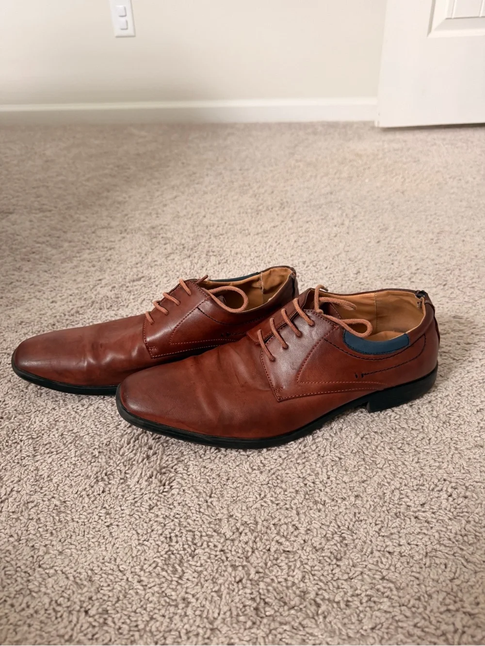 Men's Brown Leather Dress Shoes - Classic Lace-Up STEVE MADDEN